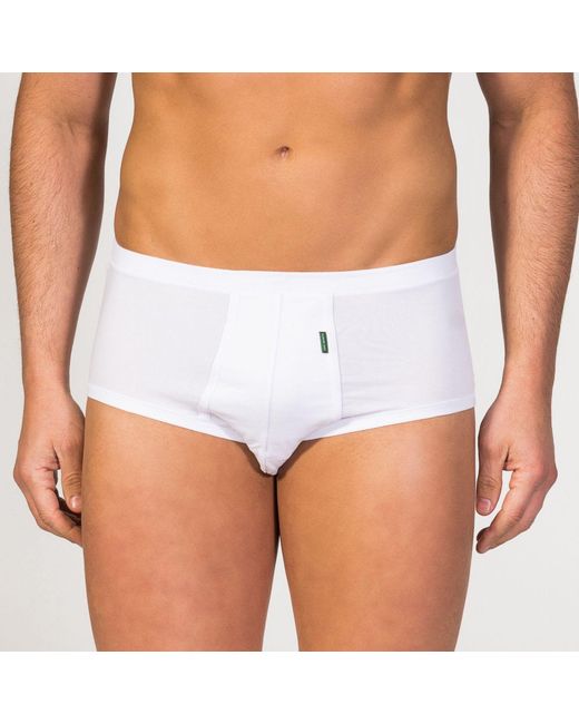 Zd - Zero Defects White Senior Fly Front Briefs – Premium Egyptian Cotton Comfort for men