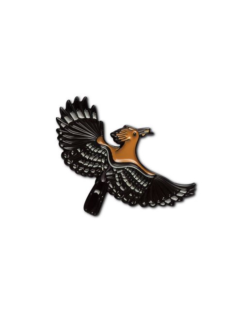 Make Heads Turn Black Enamel Pin Eurasian Hoopoe