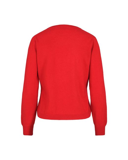 tirillm Red Sasha Basic Cashmere Pullover With Round Neck