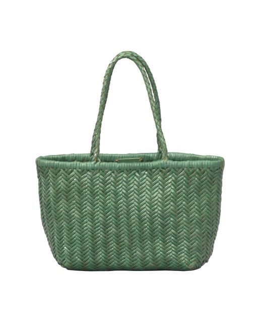 Rimini Green Leather Beach Bag