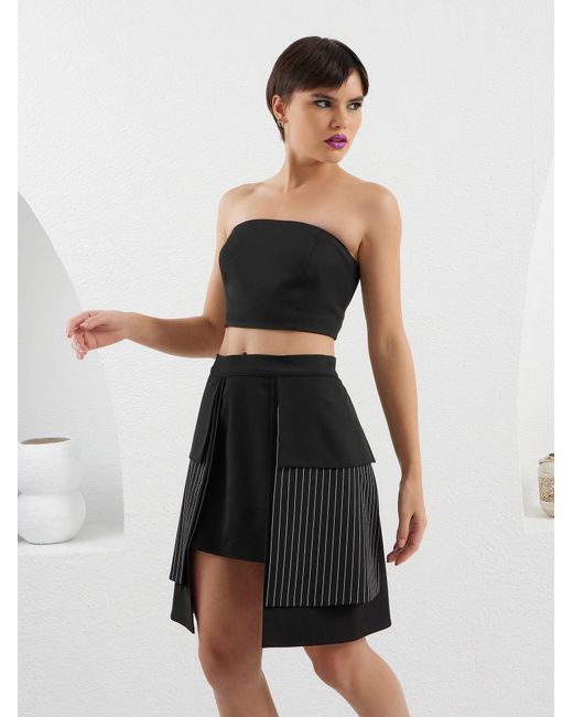 Lumina Eligma Black Dimensions Layered Skirt