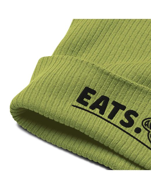 Anchor and Crew Green Leaf Eats Gen. Organic Cotton Embroidered Beanie