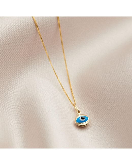 Posh Totty Designs Metallic 9Ct Mini Evil Eye Necklace
