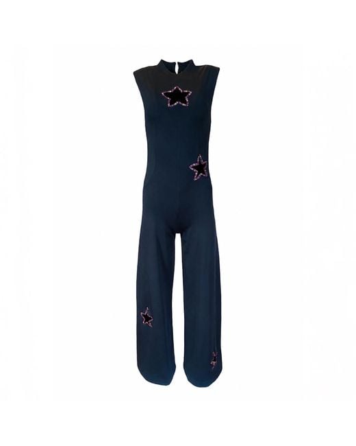 Laura Citron Blue Midnight Star Jumpsuit