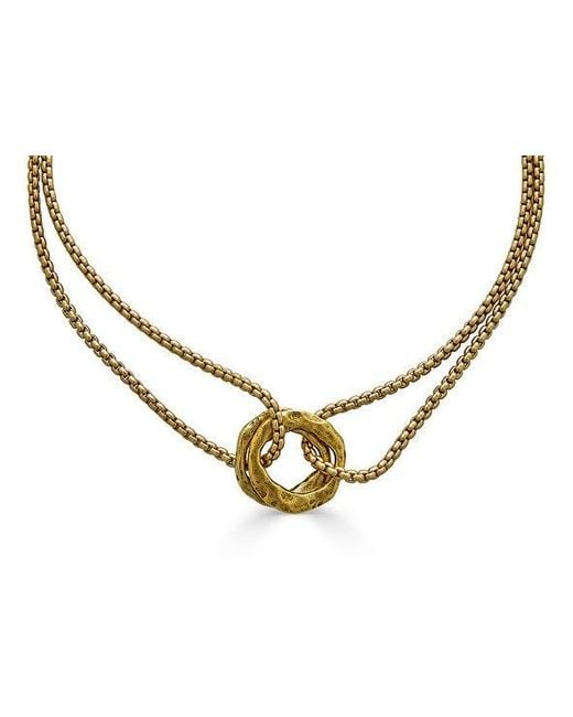 Loni Paul Jewelry Metallic Matte Double Circle Necklace