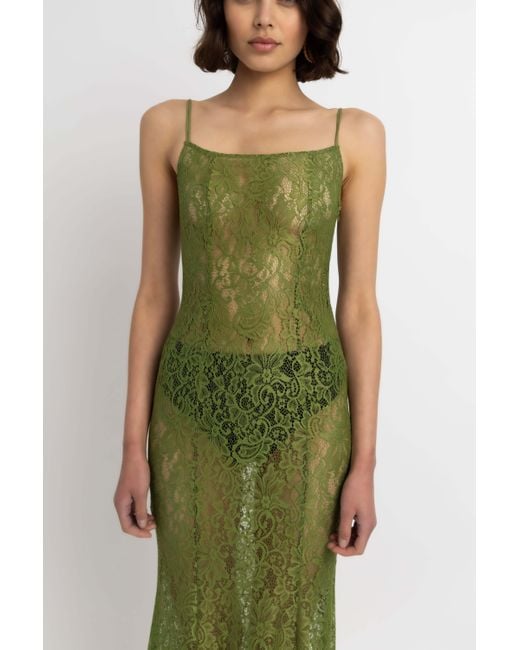 Amy Lynn Green Sahar Floral Lace Maxi Dress
