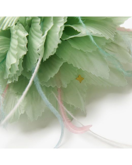 Helena Simon Green The Mint Chrysanthemum Duster Floral Brooch