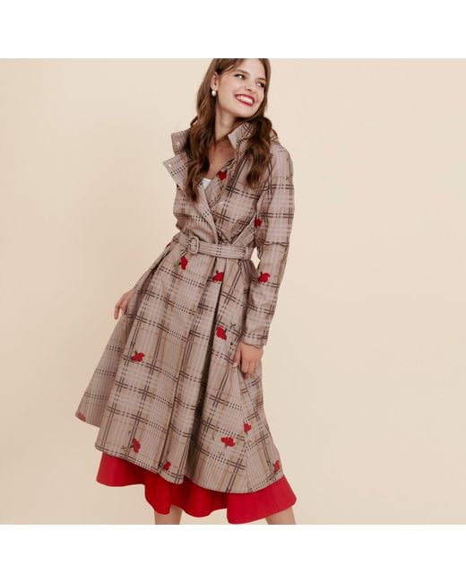 RainSisters Pink Neutrals Coat With Front Pleats: Blush Of The Crown
