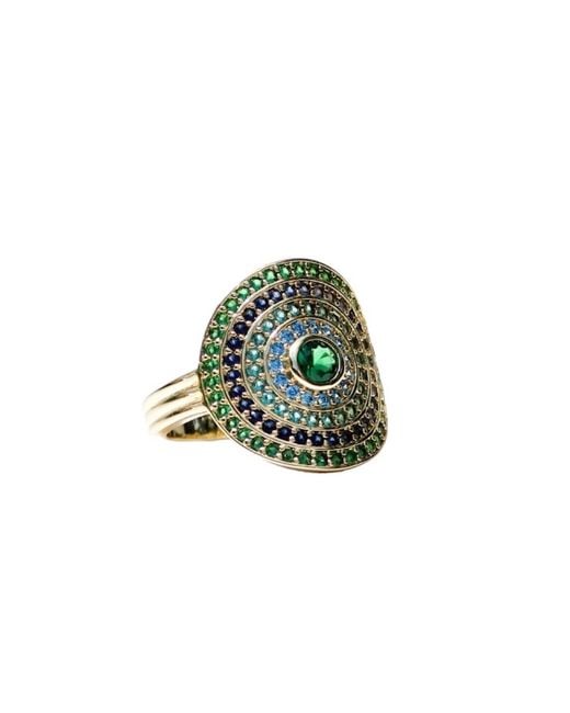 Native Gem Green Utopia Ring- Aqua Moss