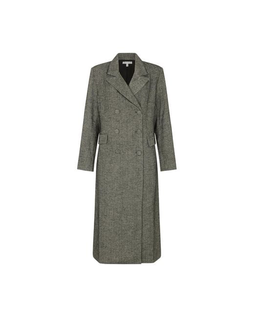 Lily and Lionel Gray Jakki Tailored Herringbone Coat