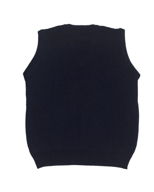 Arthur Beale Blue Maritime Sleeveless Jumper for men