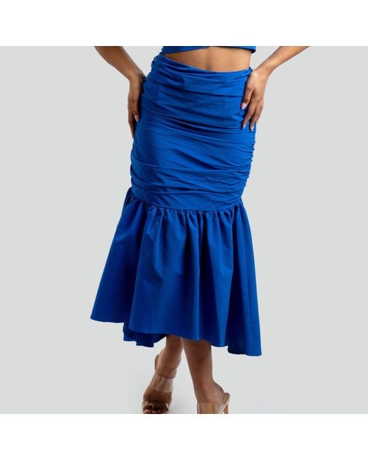 Maui X Lolita Blue Rosalie Ruched Bubble Skirt
