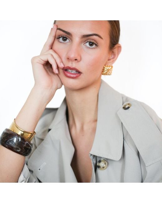 Miss Cecilia Brown Mocha Marble Bangle