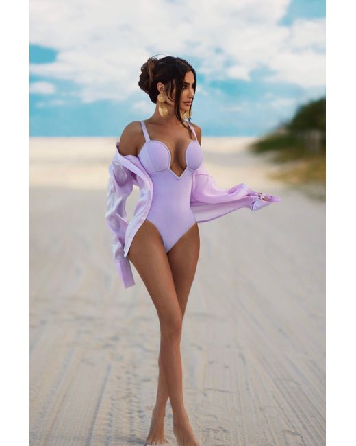 Animal Purple Wire Detail One Piece