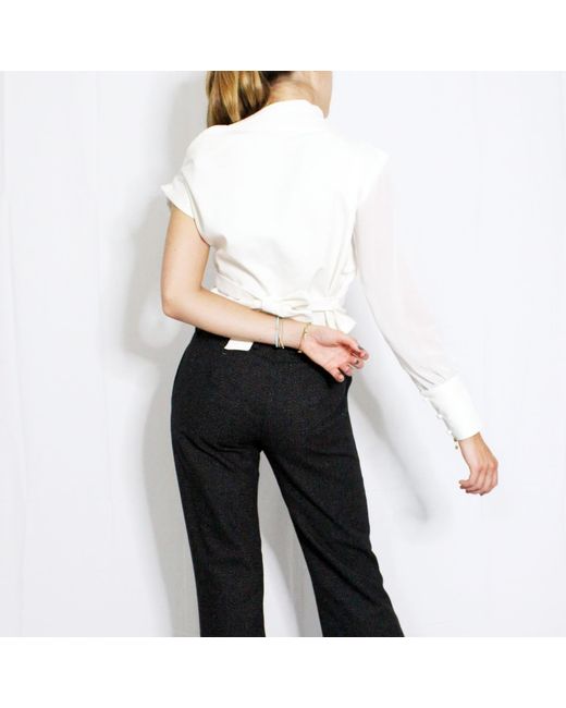 Boutique Kaotique White One Shoulder Shirt