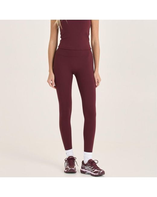 Loom Archives Red Day Flow High Waisted Burgundy Legging