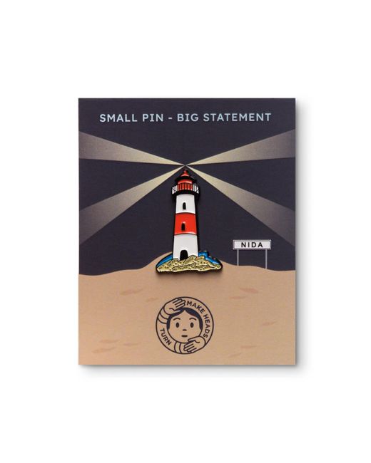 Make Heads Turn Blue Enamel Pin Lighthouse