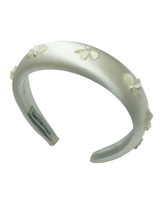 2KStyle Green Neutrals Sabrina Sequins Hand-Embellished Satin Padded Headband