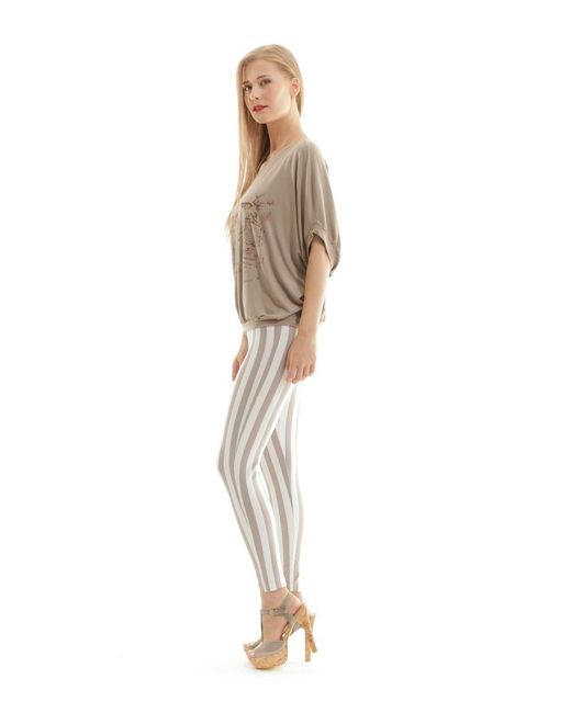 Conquista Natural Printed Micromodal Top