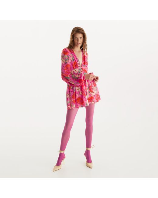 Lita Couture Pink Floral Print Jumpsuit