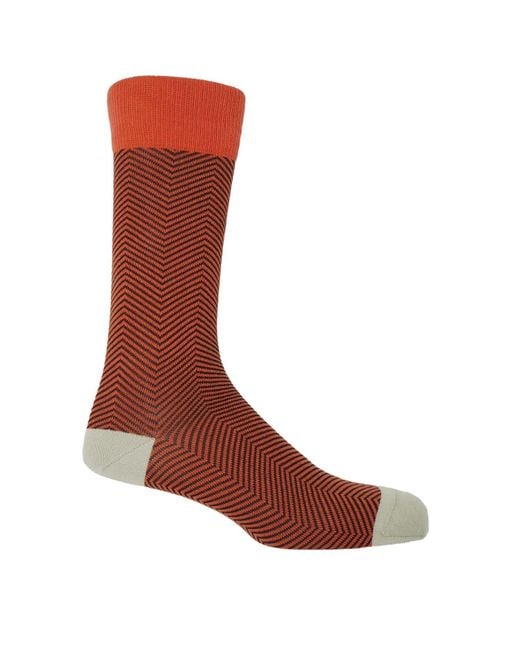 Peper Harow - Made in England Red Luxury Sock Bundle for men