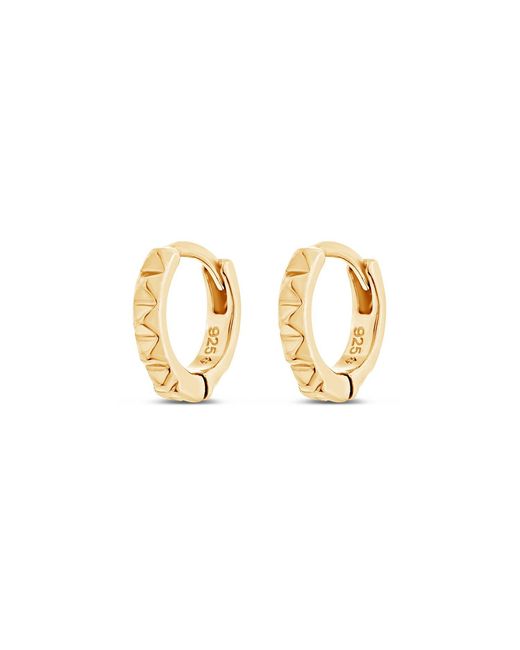 SALLY SKOUFIS Metallic Honeycomb Huggie Earrings for men