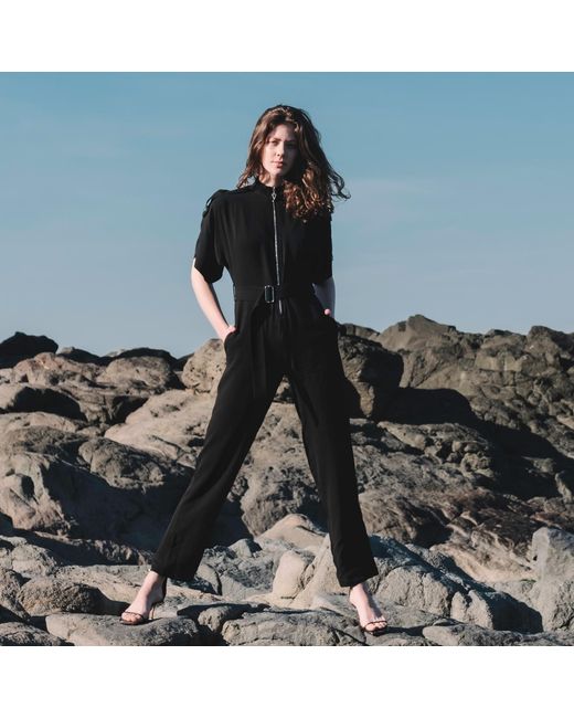 Mirimalist Black Sand Jumpsuit