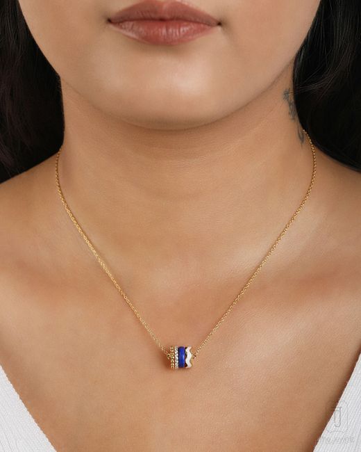 The Jewelz Metallic Lapis Ebb & Flow Necklace