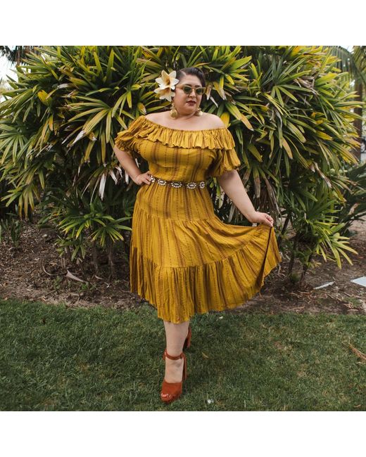 Jennafer Grace Multicolor Saffron Veranda Dress