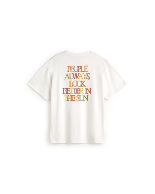Thinking Mu White Shiny People Aaron T-Shirt for men