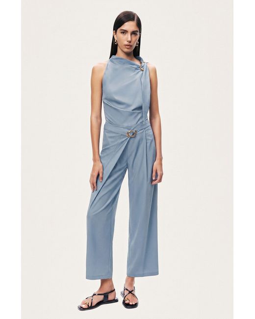 Nocturne Blue Waist Accessory Detail Trousers