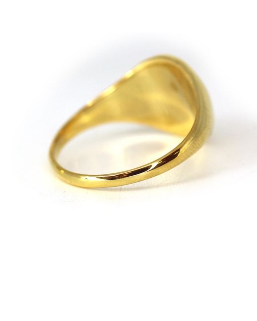 VicStoneNYC Fine Jewelry Yellow Bold And Big Oval Signet Vermeil Ring For for men