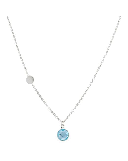 Auree Jewellery Metallic Salina Topaz & Sterling Disc Necklace