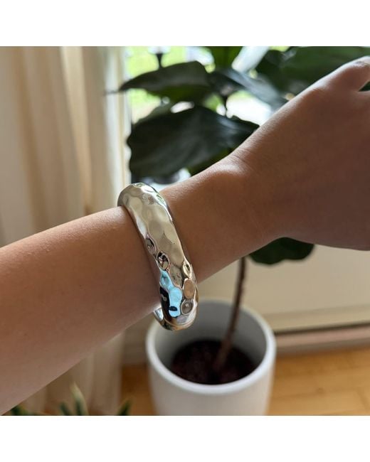 Nazzar Metallic Chunky Hammered Cuff Bangle