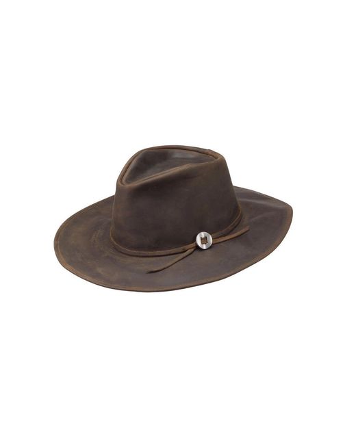 Jamie Slye Hats + Accessories Black Wilder Wide Brim Leather Hat