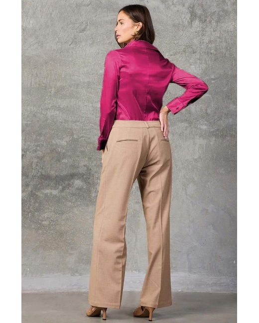 Madison / Savile Pink Wild Aster Regent Pleated Satin French Cuff Shirt