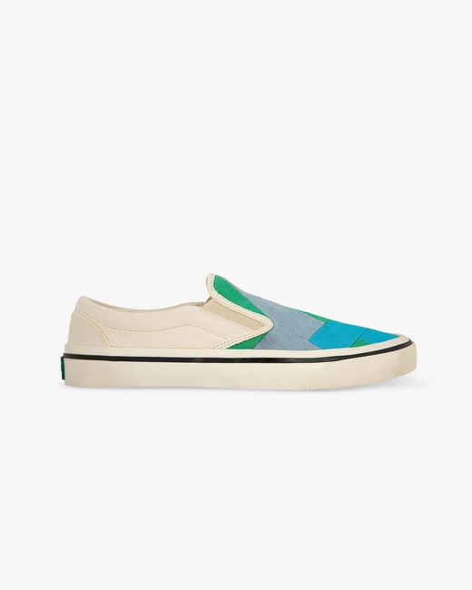 Springa | Unique Vulcanized Sneakers Italian Handmade Blue Wrong Checked Sneakers for men