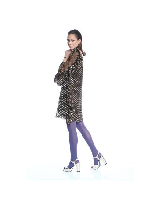 Silvia Serban Green Polka Dots Dress With Side Ruffles