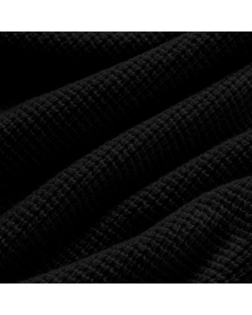 Weston Jon Boucher Black Valen Waffle Knit Cashmere And Wool Fitted Lightweight Sweater for men