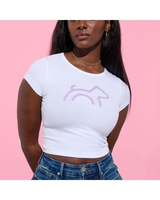 Cloud Haven White Rib Logo Tee
