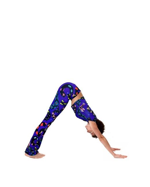 Pitaya Yoga Blue Dragon Dreams Flared Pants