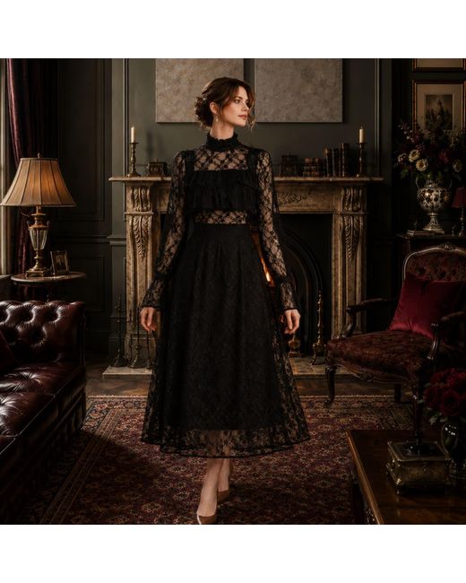 NUMBAT Black Harriet Lace Skirt