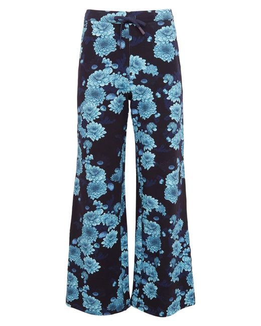 Lords of Harlech Blue Paige Serious Floral Knit Pant