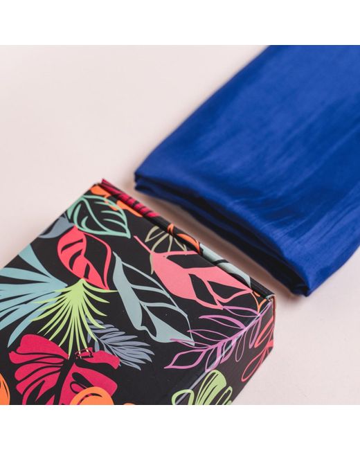 Silk and Bears Blue Royal Silk Scarf – Hand-Dyed Mulberry Silk, Eid & Evening Wrap