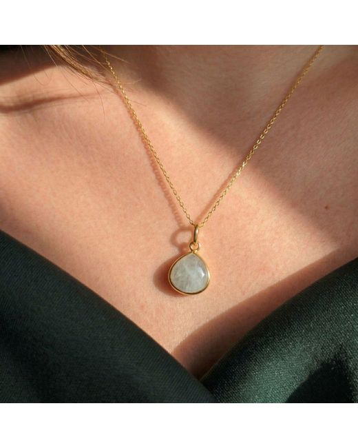 Harfi Blue Vermeil Plated Aquamarine March Birthstone Necklace