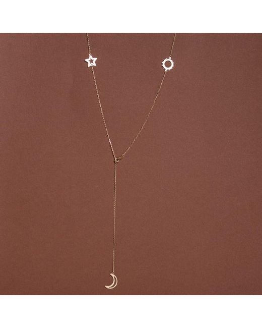 Silver Moon Metallic Celestia-Plated Sterling Necklace