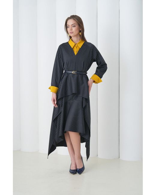 Lumina Eligma Blue Aurelia Sculpt Dress