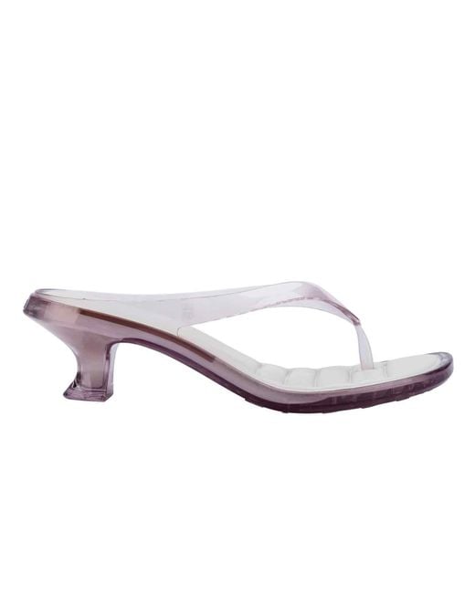 Melissa White Thong Kitten Heel