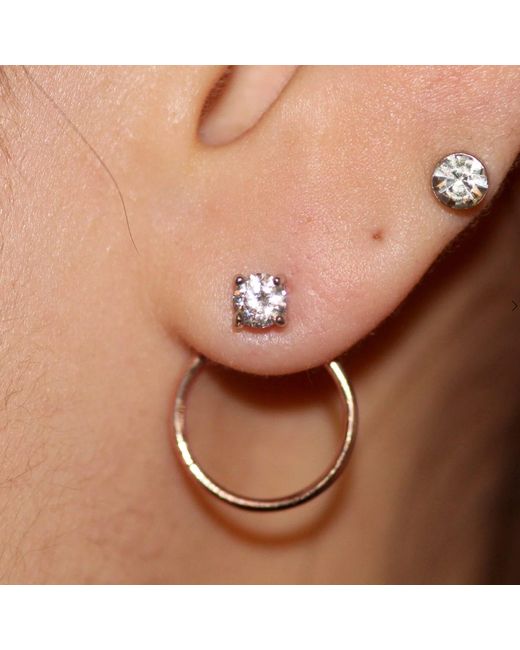 VicStoneNYC Fine Jewelry Metallic Rose Solid Circle Ear Jacket Earrings – Modern Fine Jewelry