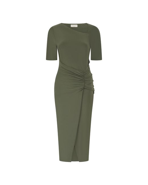 Celestine & Mae Green Latica Midi Dress
